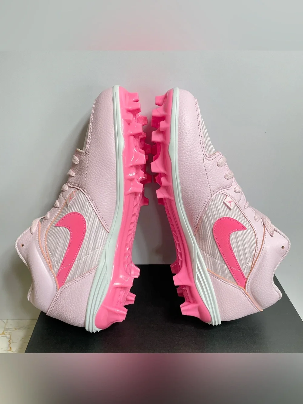 Nike Air Jordan Stadium 90 Low TD Football Cleats Sizes 11 & 15 Pink HQ0210-600